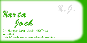 marta joch business card